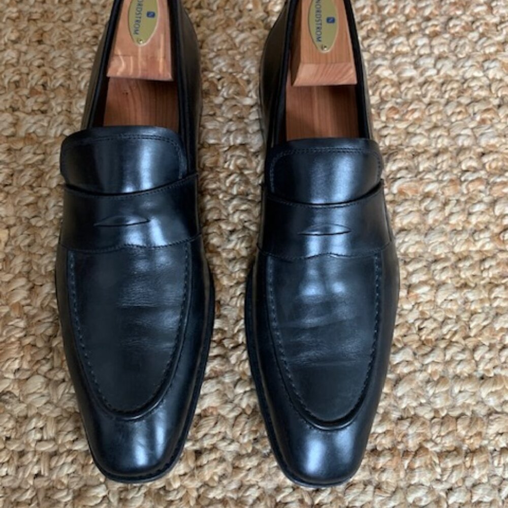 Stefano Branchini Men's Black Leather Loafers